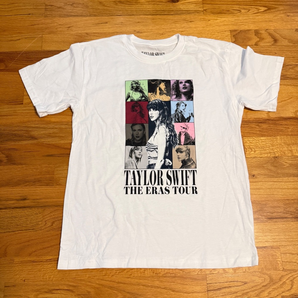 Taylor Swift The Eras Tour 2023 Concert T-Shirt White Youth Large L 2023 Tour